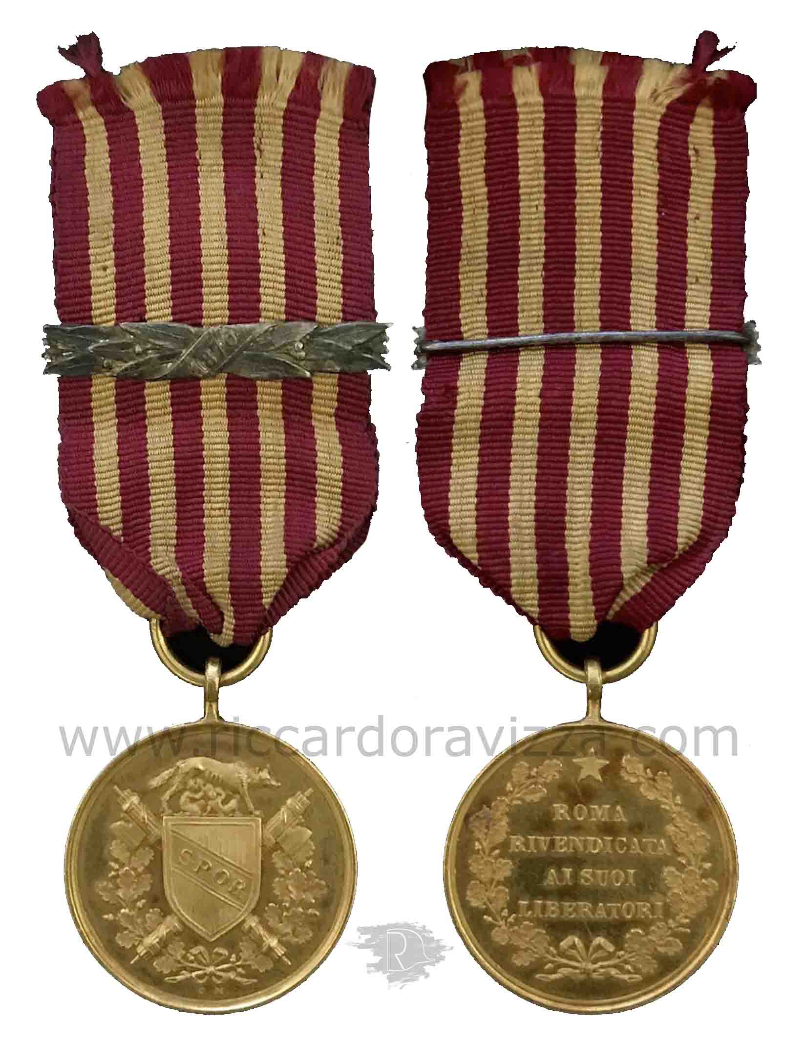 Medaglia d'oro ai benemeriti della Liberazione di Roma 1849-1870