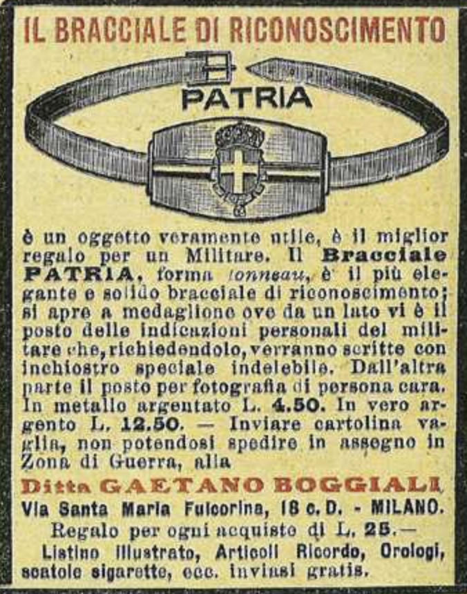 Dog tag ww1 Piastrino